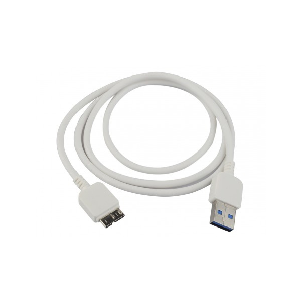 Micro USB-B 3.0 to USB Galaxy Note 3 töltő- és adatkábel 1m fehér (doboz nélkül)