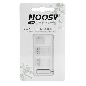 NOOSY SIM kártya adapter és sim tű készlet fehér