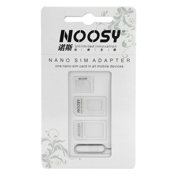 NOOSY SIM kártya adapter és sim tű készlet fehér