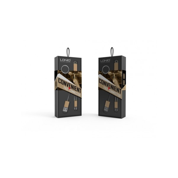 Univerzális micro USB / mini USB / Lightning to USB kábel arany