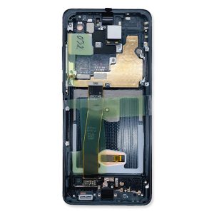 LCD kijelző Samsung G988 (S20 Ultra) fekete ORG GH82-26032A/26033A