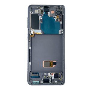 LCD Kijelző Samsung G991 (S21 5G) fekete (Phantom Gray) ORG GH82-27255A/27256A