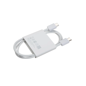 USB-C mobil töltő- és adatkábel 1m fehér (max 25W 3A) (doboz nélküli)