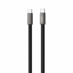 XO 60W NB-Q307 ultra lapos USB-C adatkábel type-C fekete szövetes