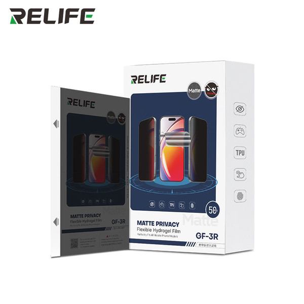 RELIFE GF-3R ujjlenyomatmentes hidrogél fólia matt betekintés gátló privacy TPU 0,15mm