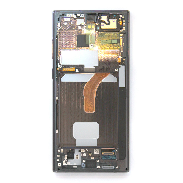 LCD Kijelző Samsung S908 (S22 Ultra) fekete ORG GH82-27488A/27489A felújított