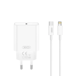 Hálózati töltő XO CE32 PD 20W USB-C gyorstöltő lightning adatkábellel (NB-Q189A)