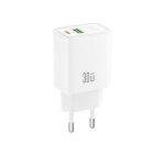 Hálózati töltő XO CE54 PD30W / QC18W USB és USB-C gyorstöltő