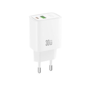 Hálózati töltő XO CE54 PD30W / QC18W USB és USB-C gyorstöltő