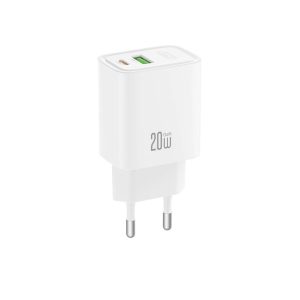 Hálózati töltő XO CE52 PD20W / QC18W USB és USB-C gyorstöltő