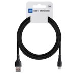 Kábel USB A to Micro USB Blue Star 2A ECO 1 m PJ68 – 23 – 2 black