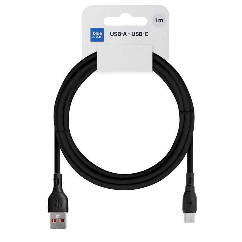 Kábel USB A to USB C Blue Star 3A 60W ECO 1 m PJ68 – 25 – 3 black