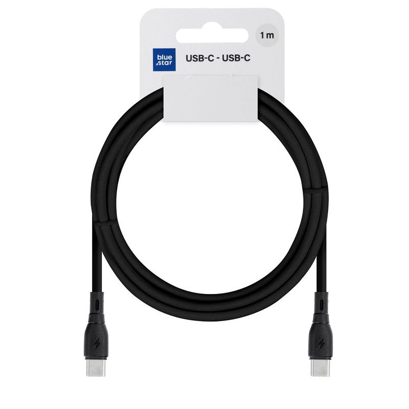 Kábel USB C to USB C Blue Star 3A 60W ECO 1 m PJ73 – 13 – 3 black