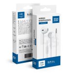 Vezetékes fülhallgató Jack 3,5 mm Blue Star PA – E65 1,2 m white