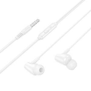 Vezetékes fülhallgató Jack 3,5mm Hoco M112 white